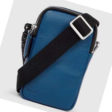 Men's Ecco CERAMIC MIDI Pouches Blue | USA 757PJJ